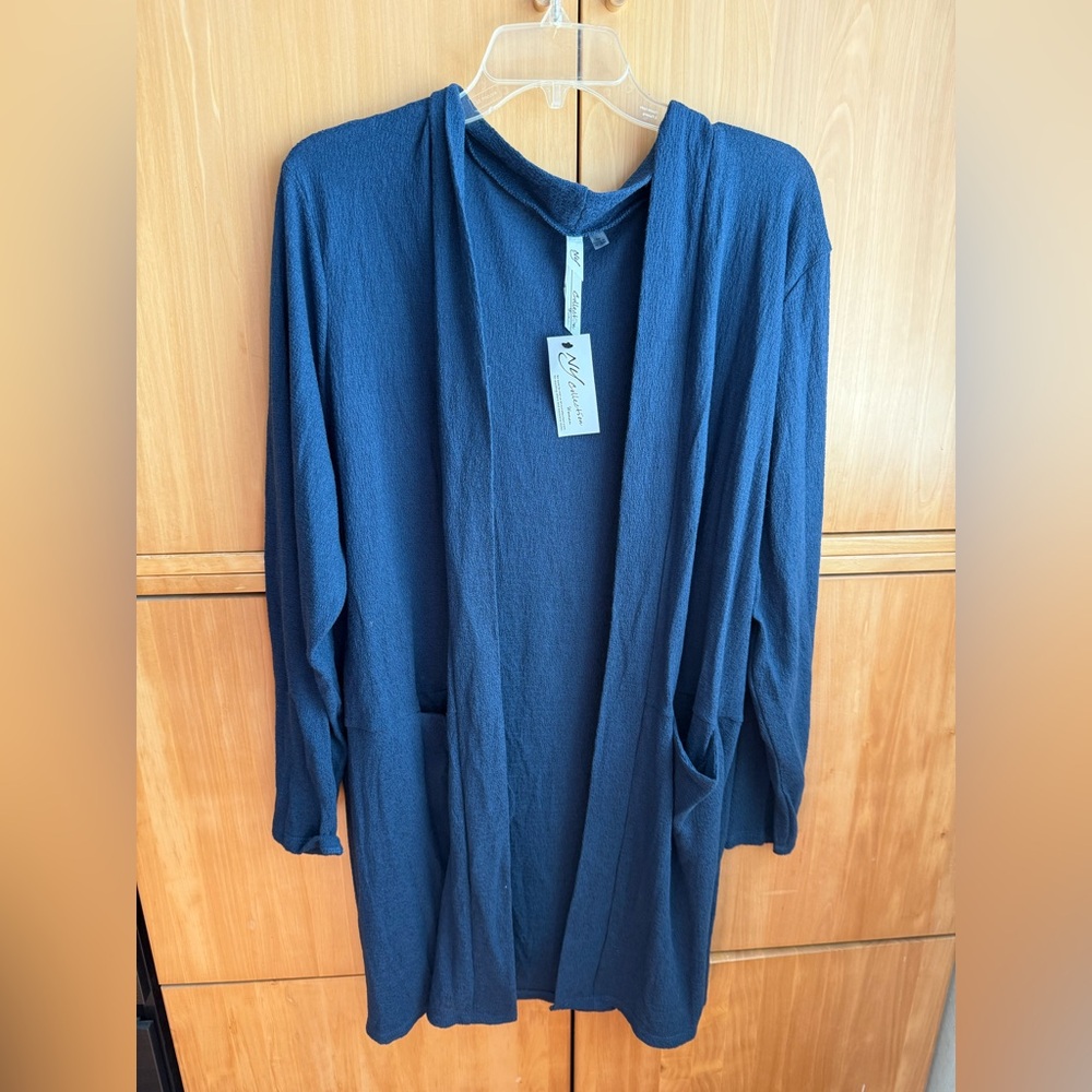 NY Collection Blue Women's Cardigan